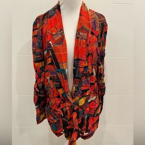 Vintage red cotton blazer